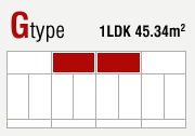 Gtype 1LDK 45.34m2